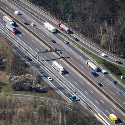 Autobahn Luftaufnahme