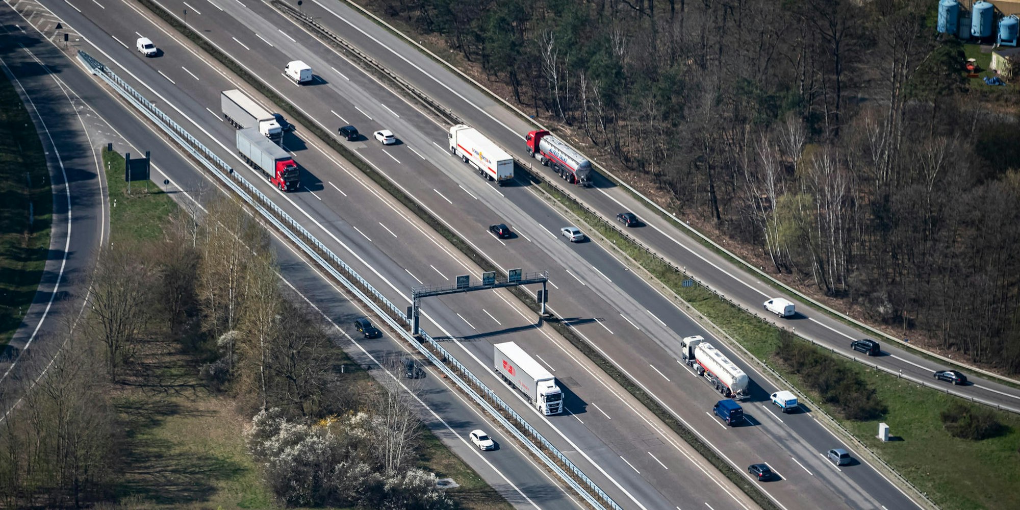 Autobahn Luftaufnahme