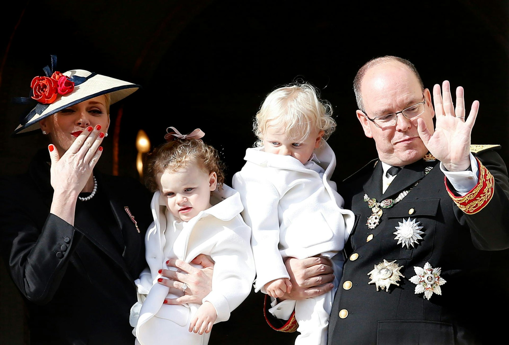 Fürstin Charlene mit Zwillingen