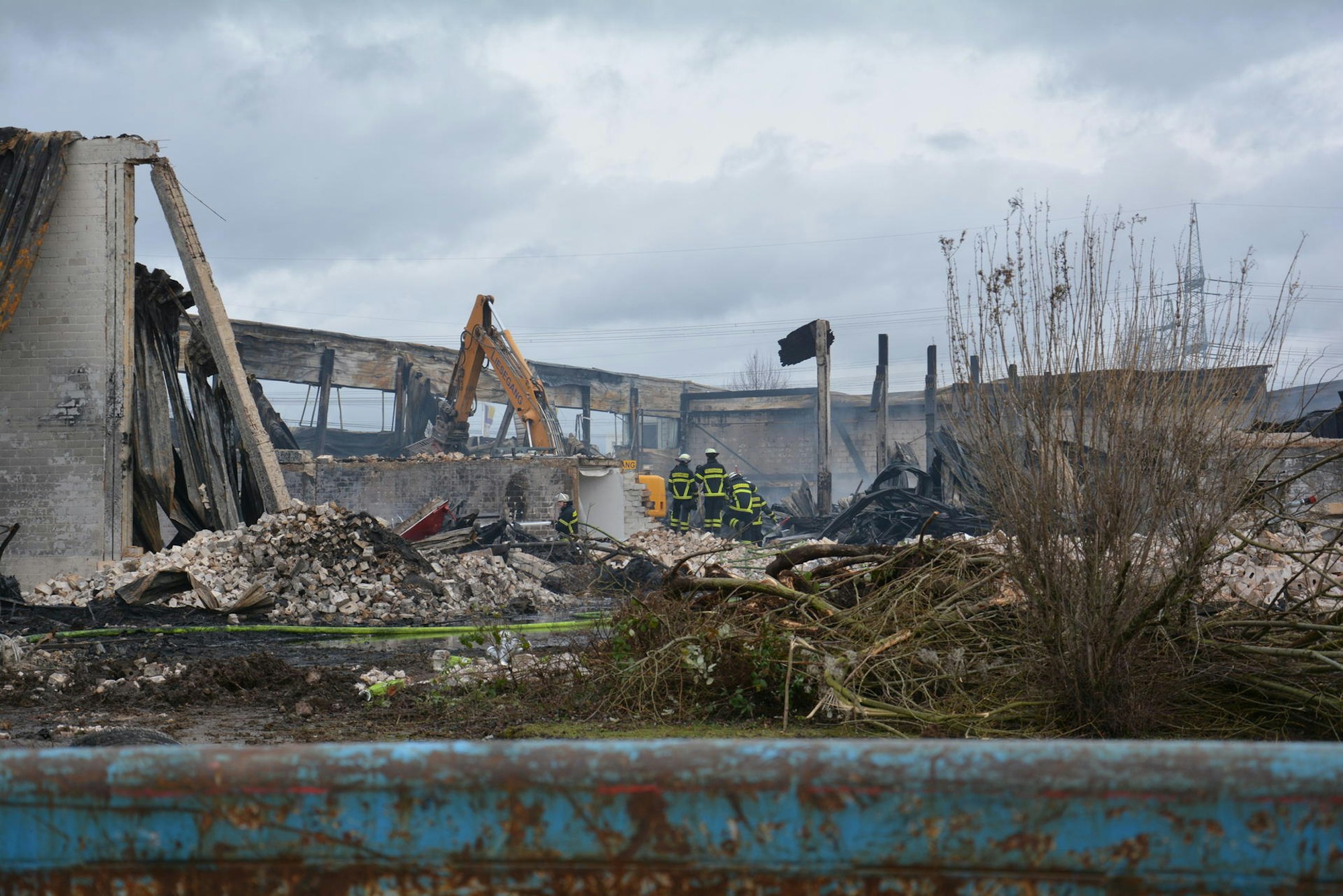 Großbrand Frechen Tageslicht