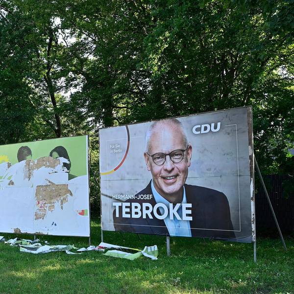 Wahlplakat Grüne zerstört 260821