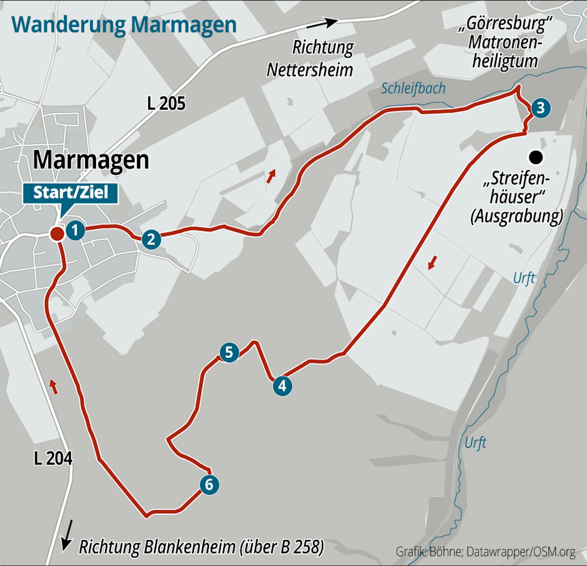 Karte Eifelspur Silberschatz
