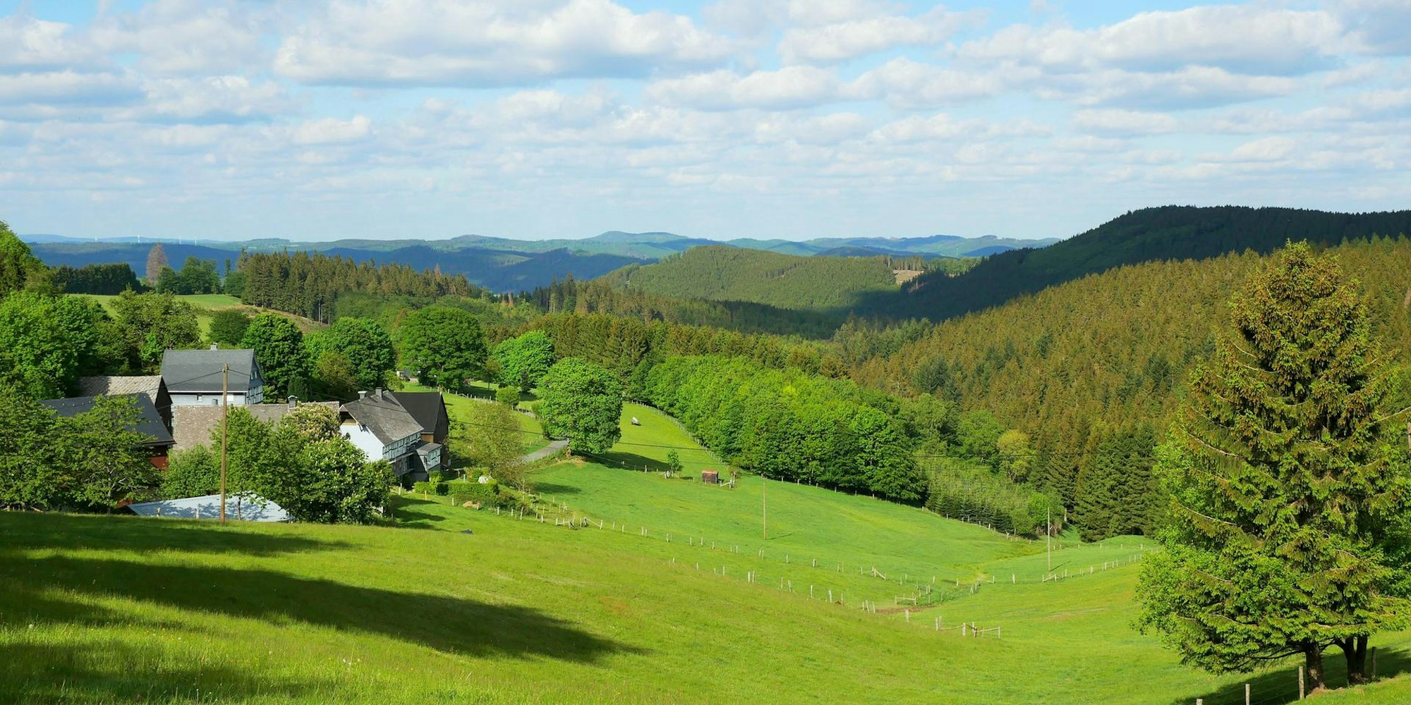 Ausblick von Großenbach auf das Rothaargebirge_
