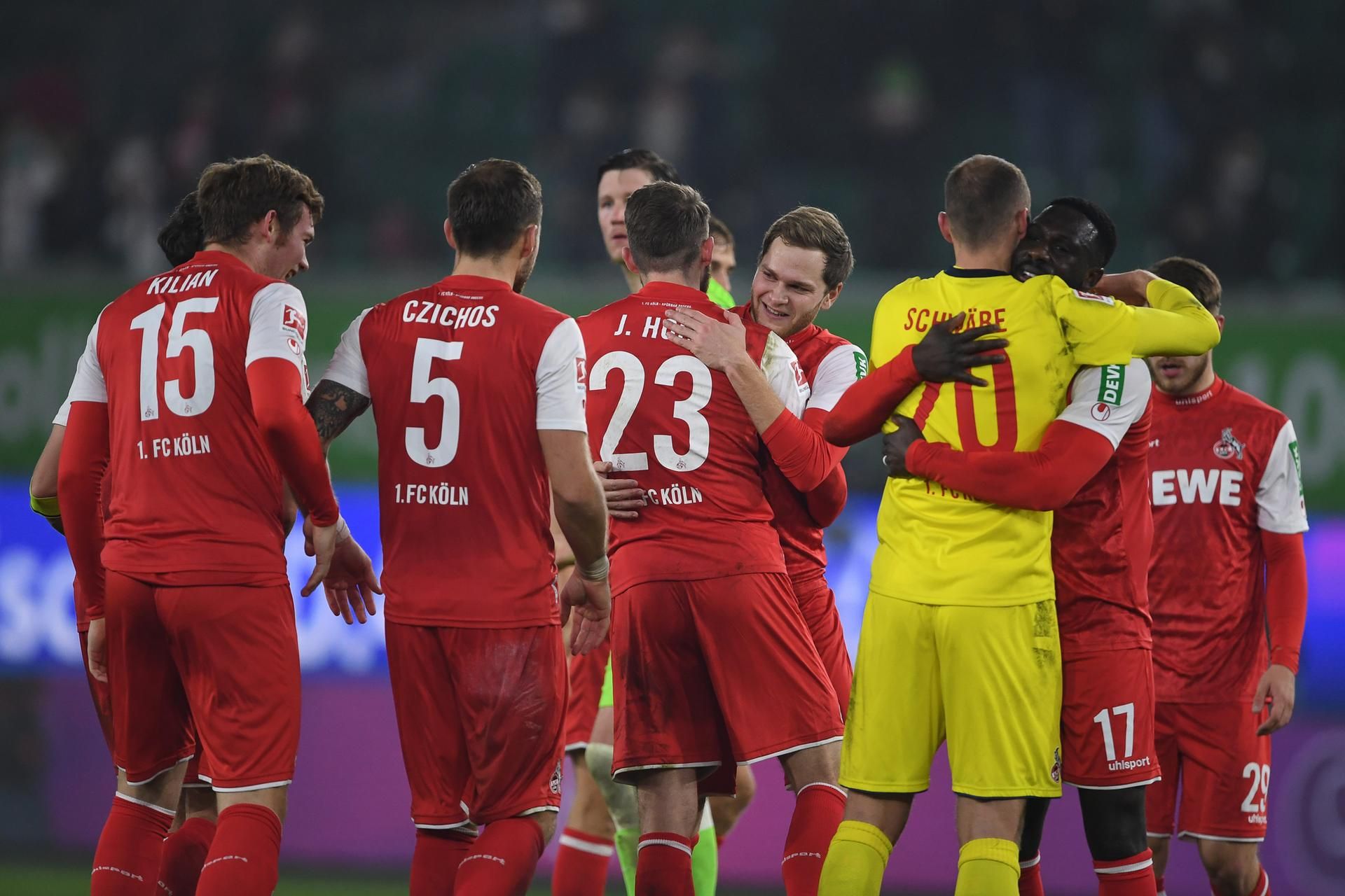 Köln Jubel Wolfsburg
