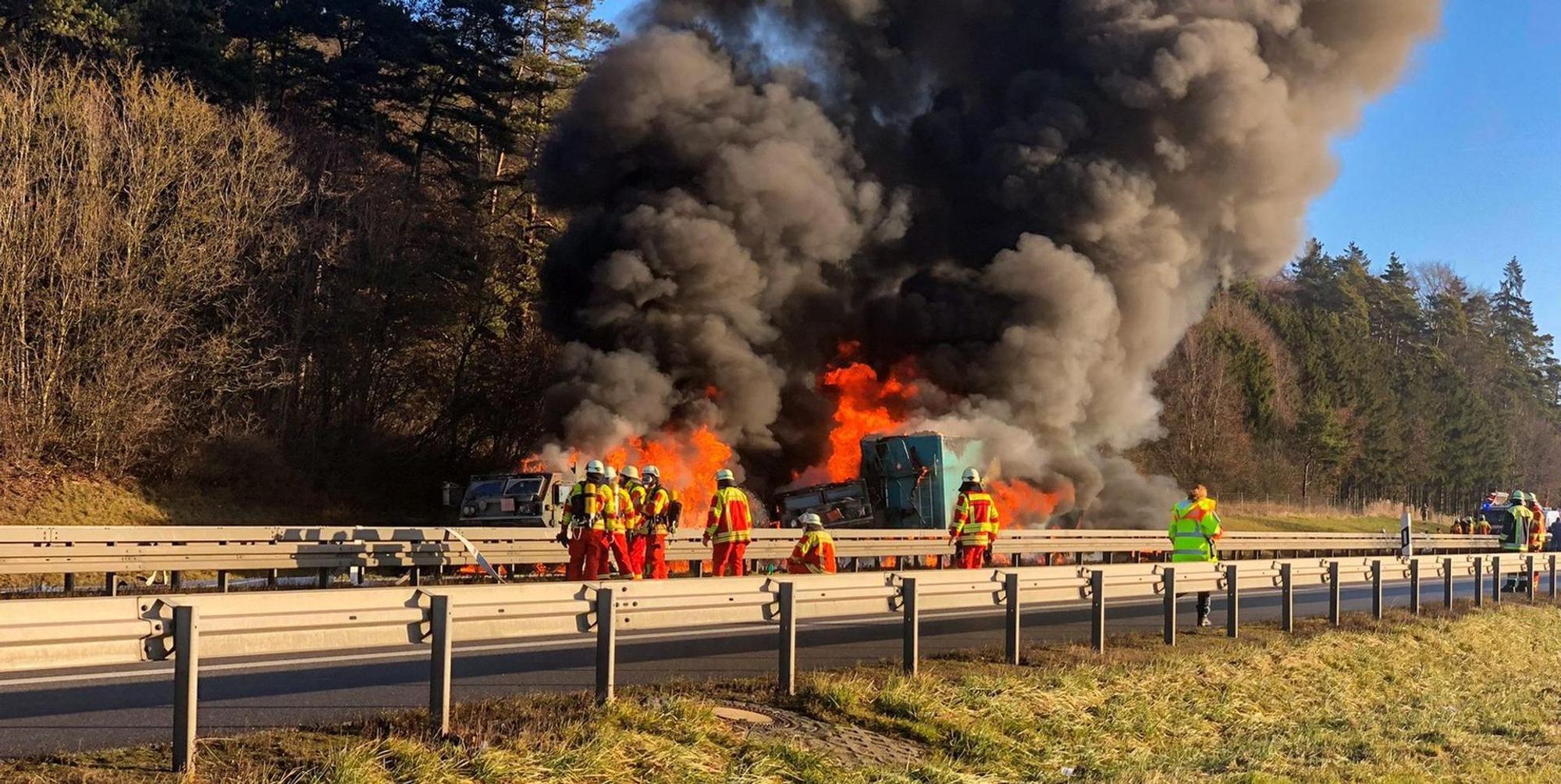 A3 Unfall Militärkonvoi