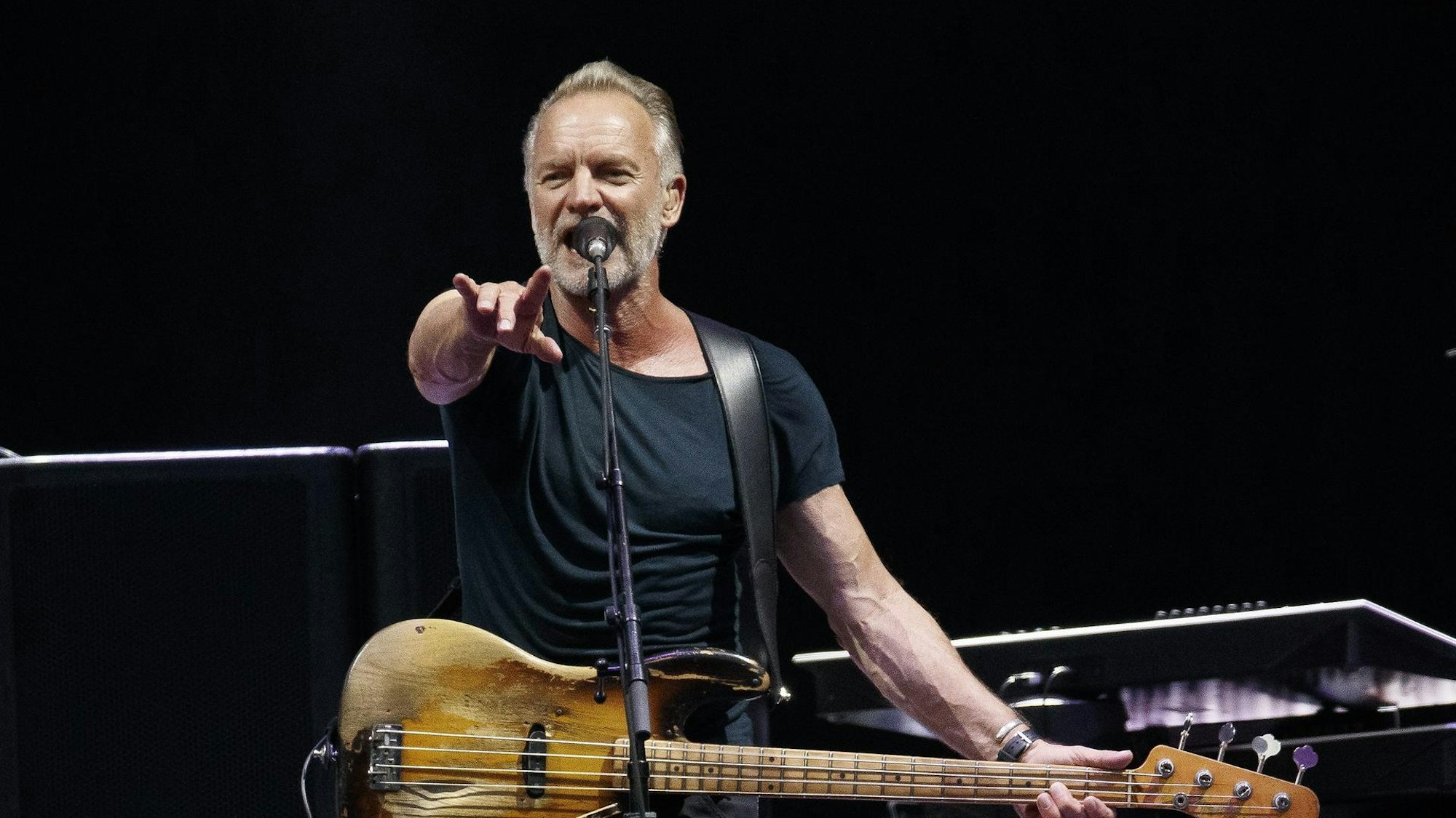 Sting auf der Bühne.