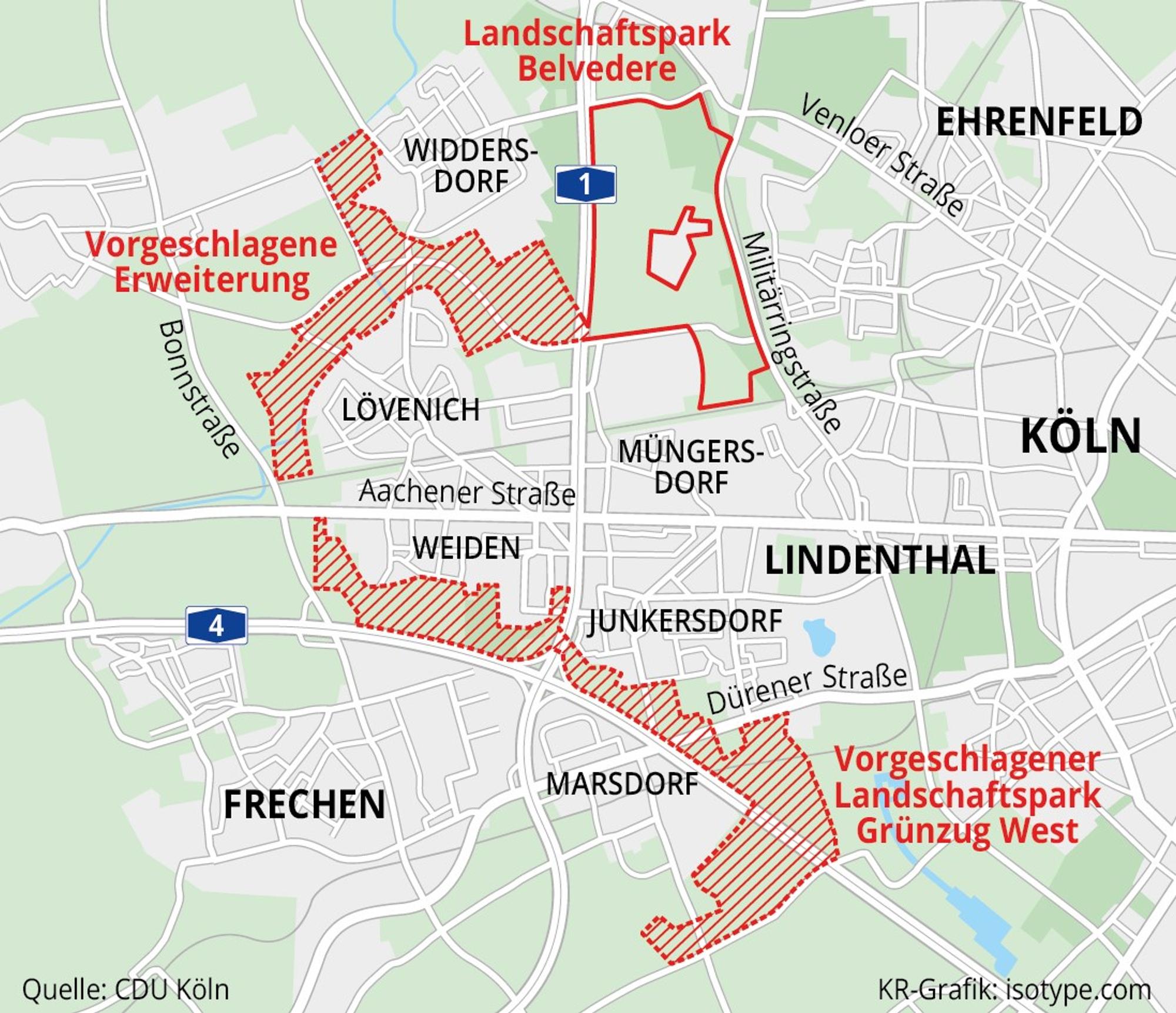 Grafik Landschaftsparks Köln