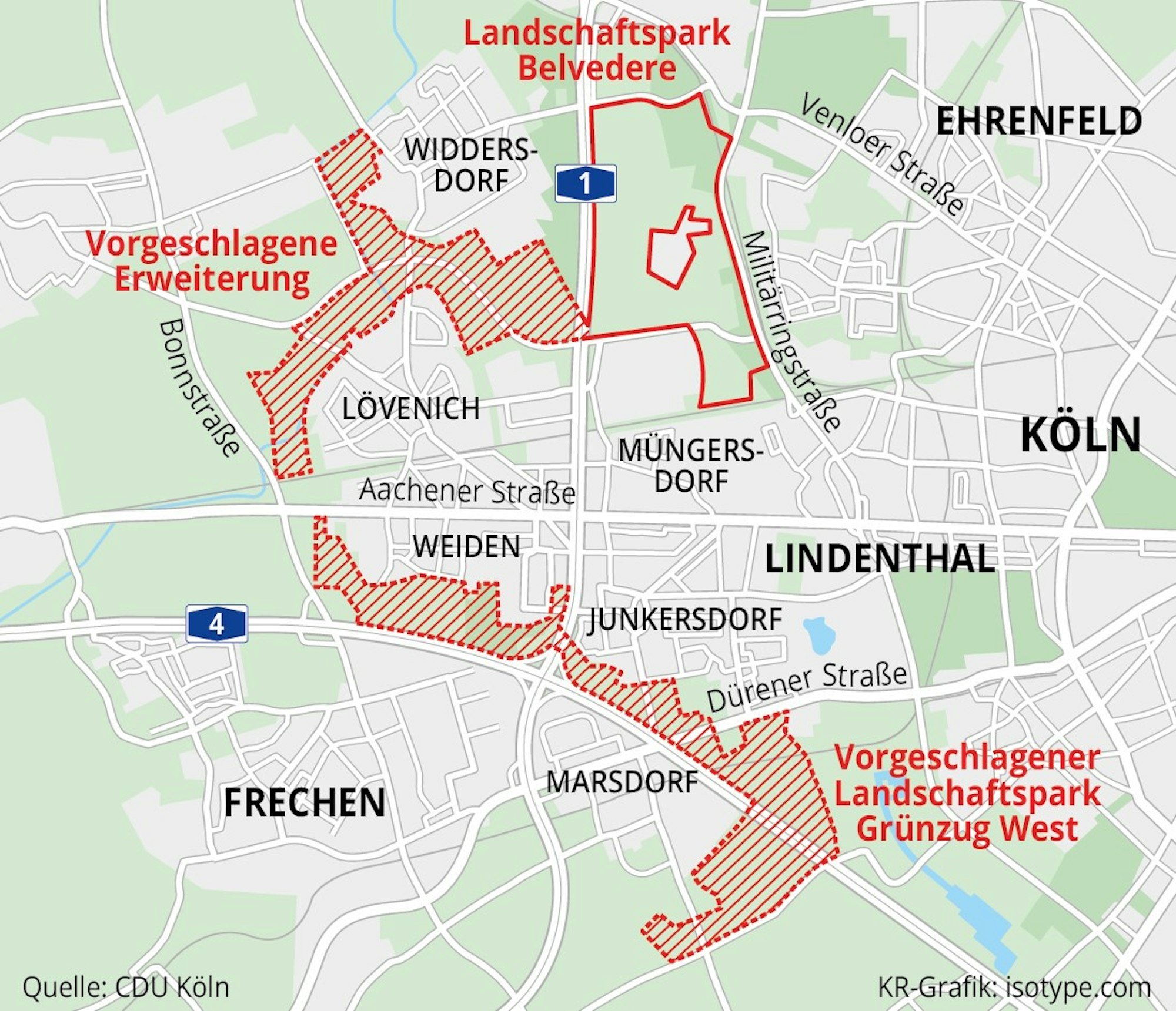 Grafik Landschaftsparks Köln