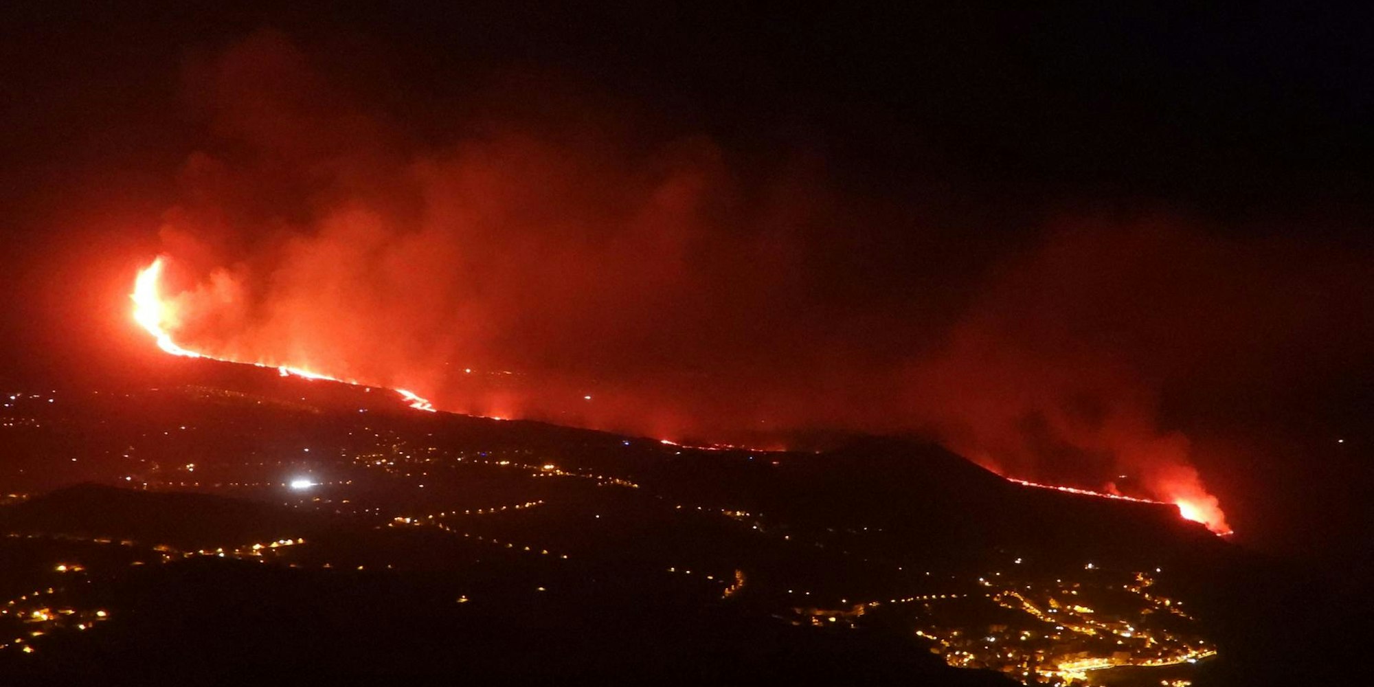 Lava erreicht das Meer