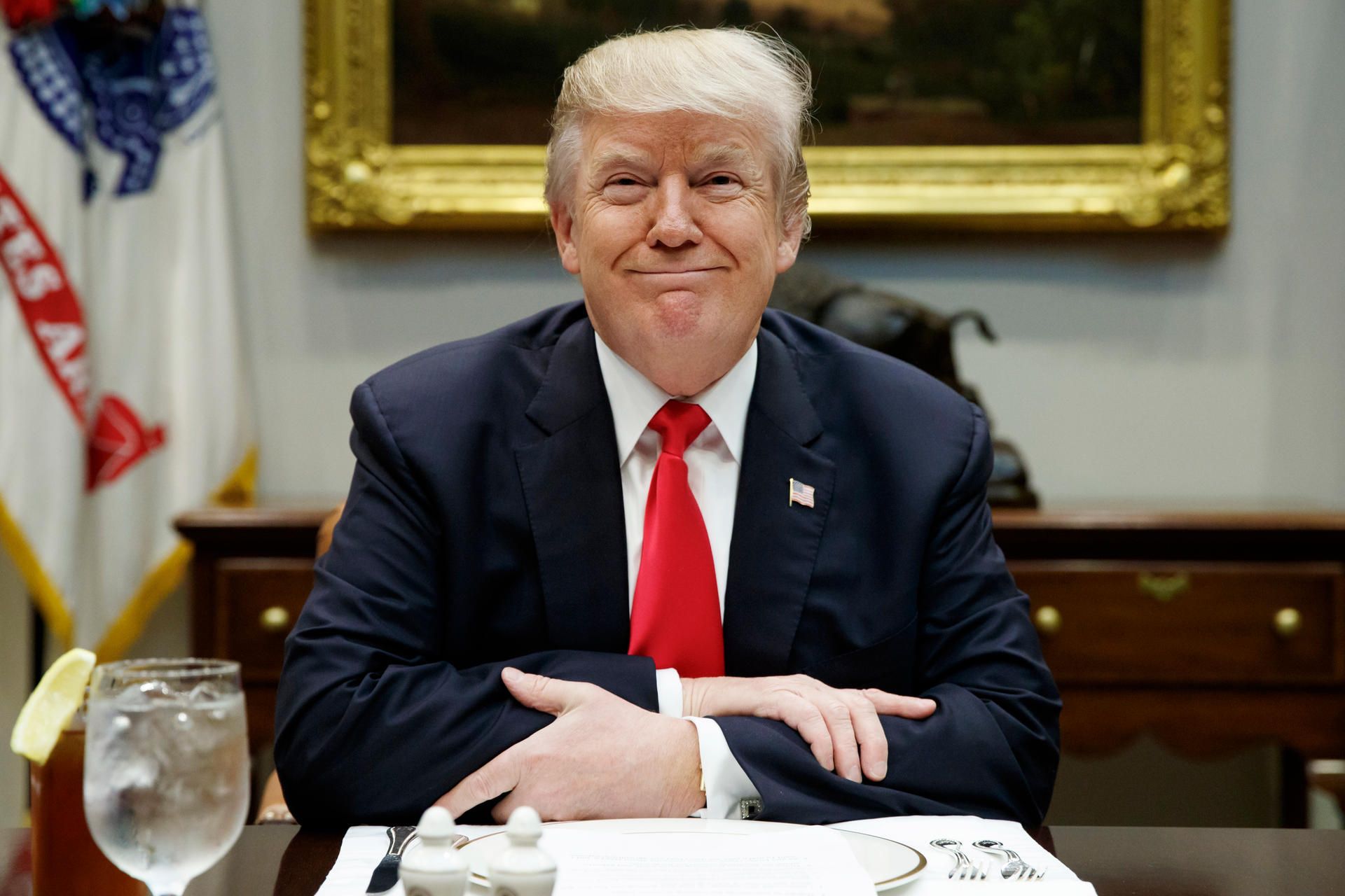 Donald Trump lachend