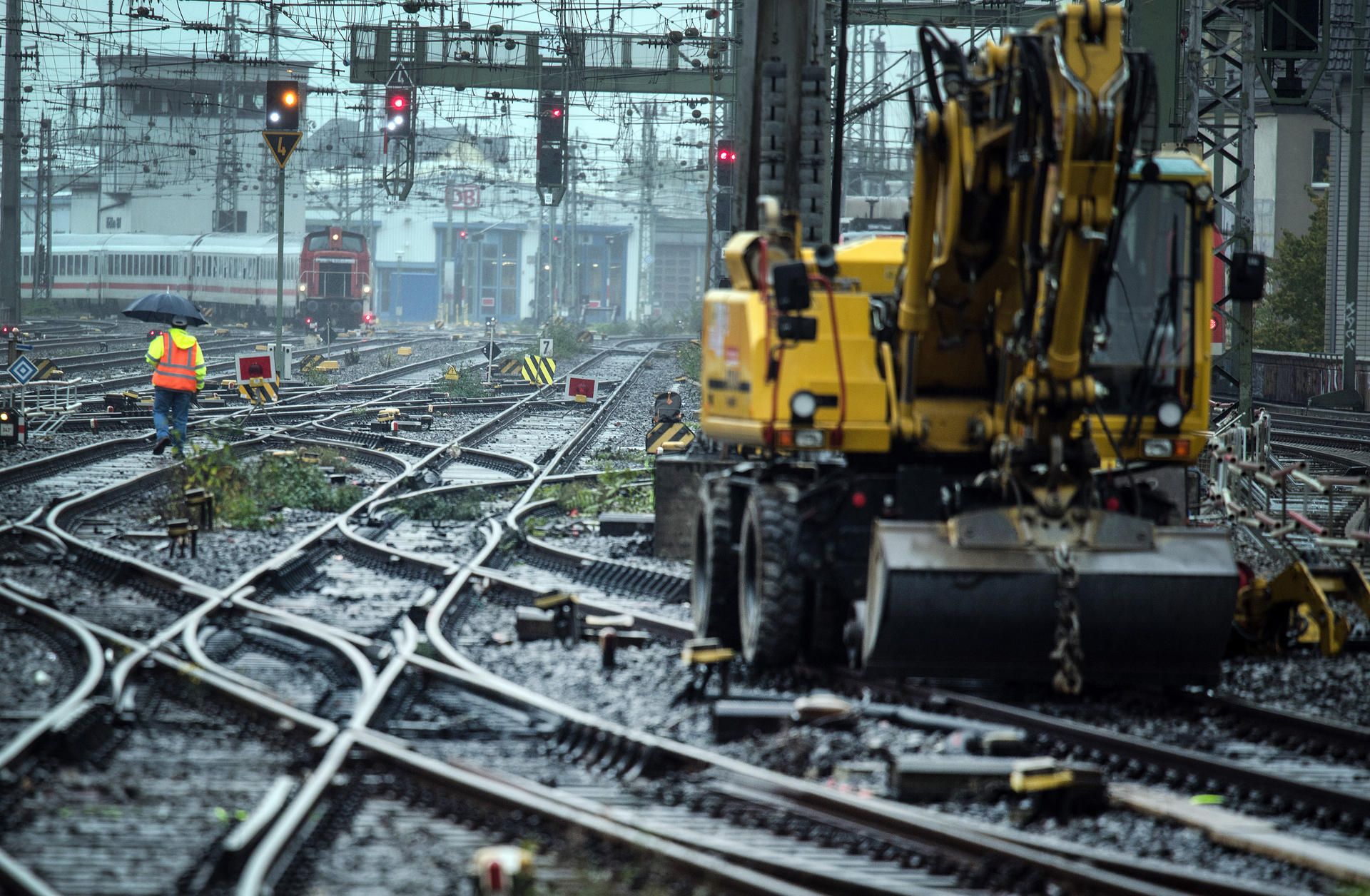 Bauarbeiten Gleis in Köln