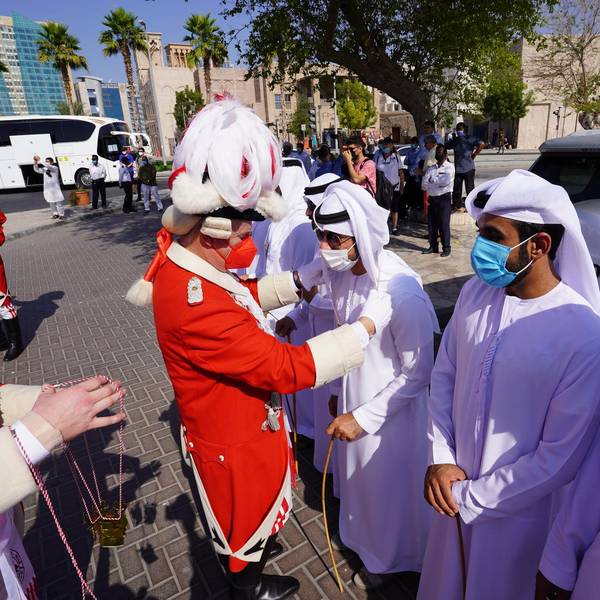 Rote Funken in Dubai