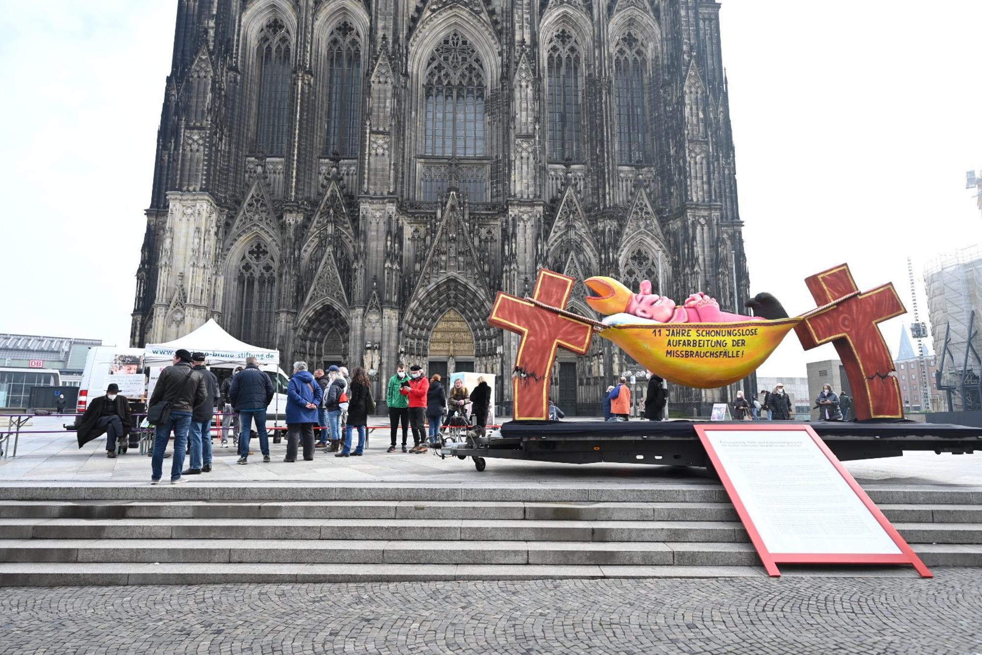Protest vor dem Kölner Dom