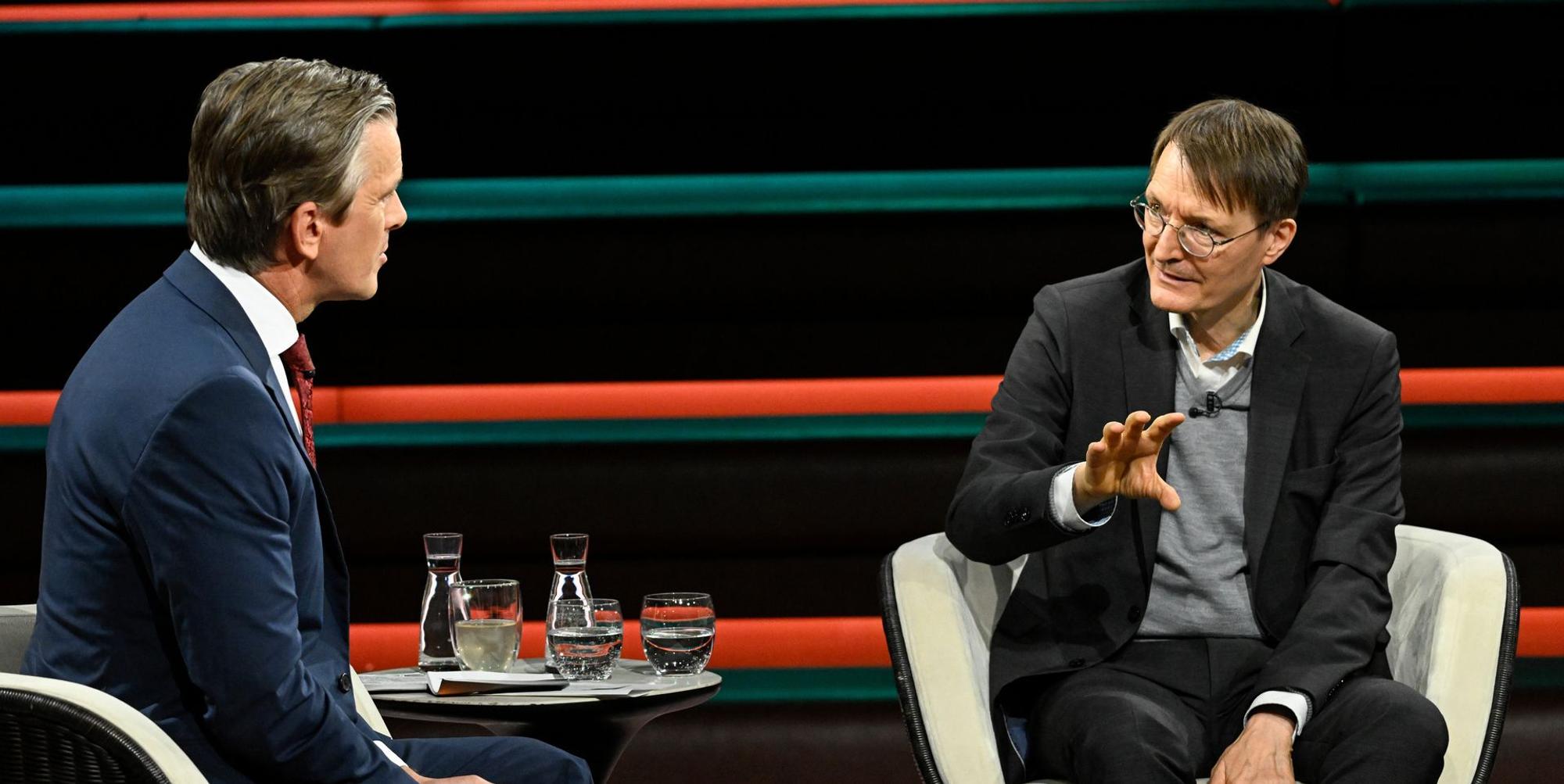 Markus Lanz (l.) und Karl Lauterbach