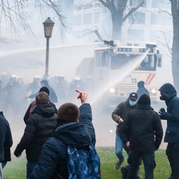 Wasserwerfer Brüssel
