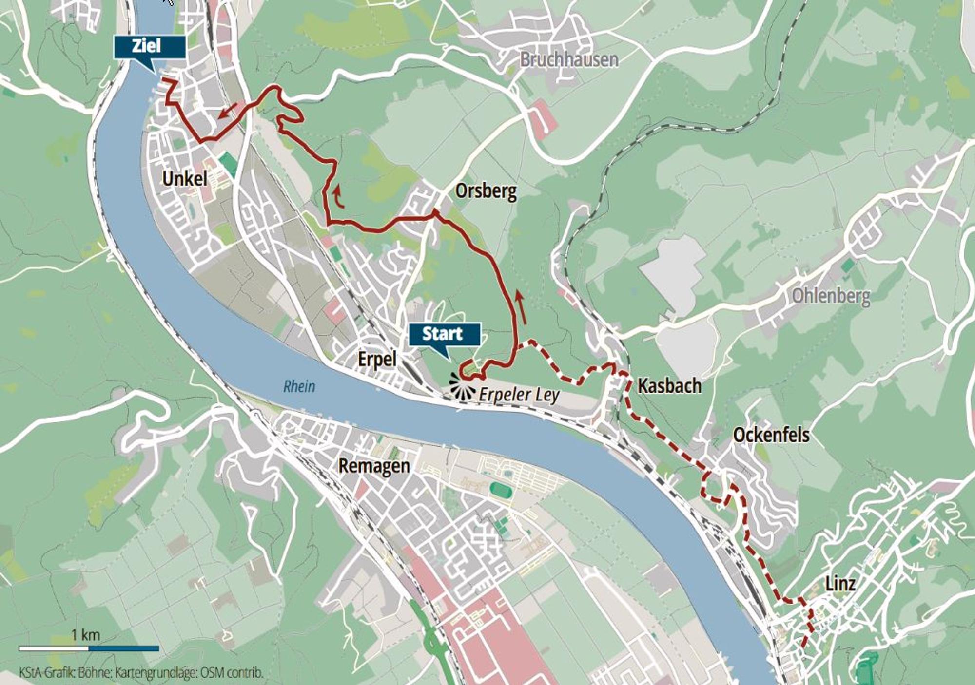 Grafik Wanderroute