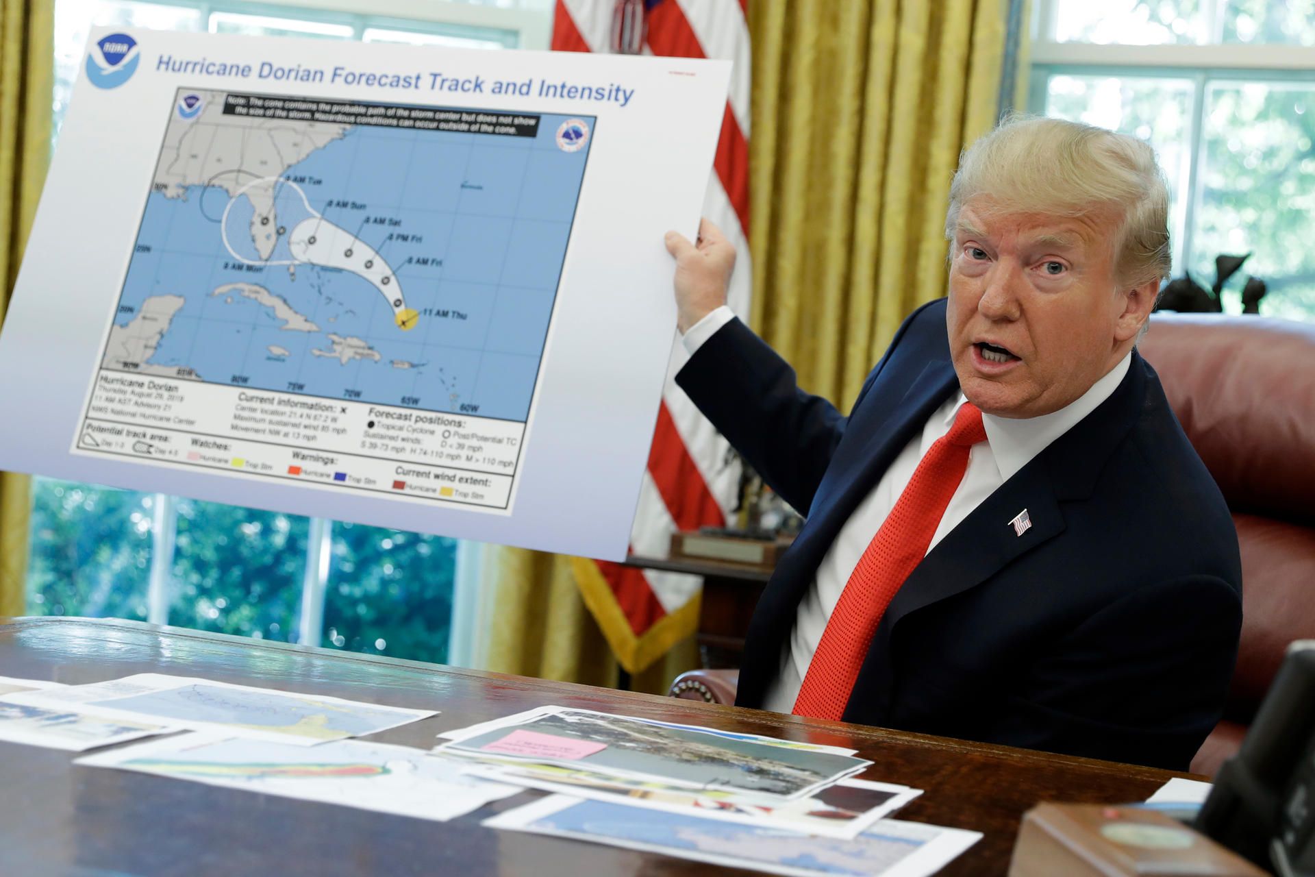 Trump Hurrikan-Karte