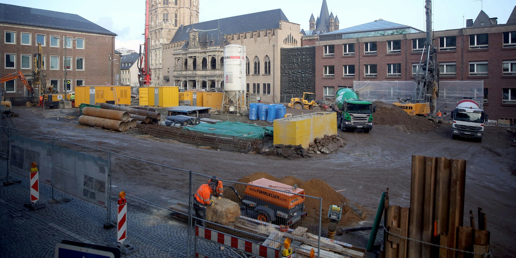 Archäologische Zone vor dem Rathaus