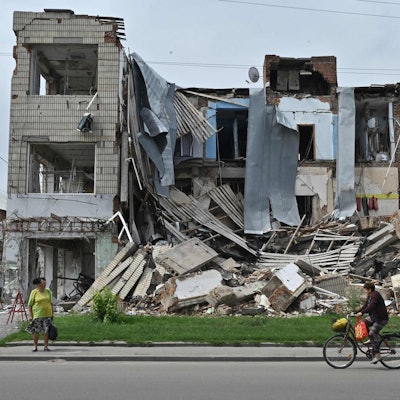 Zerstörung Ukraine Okhtyrka