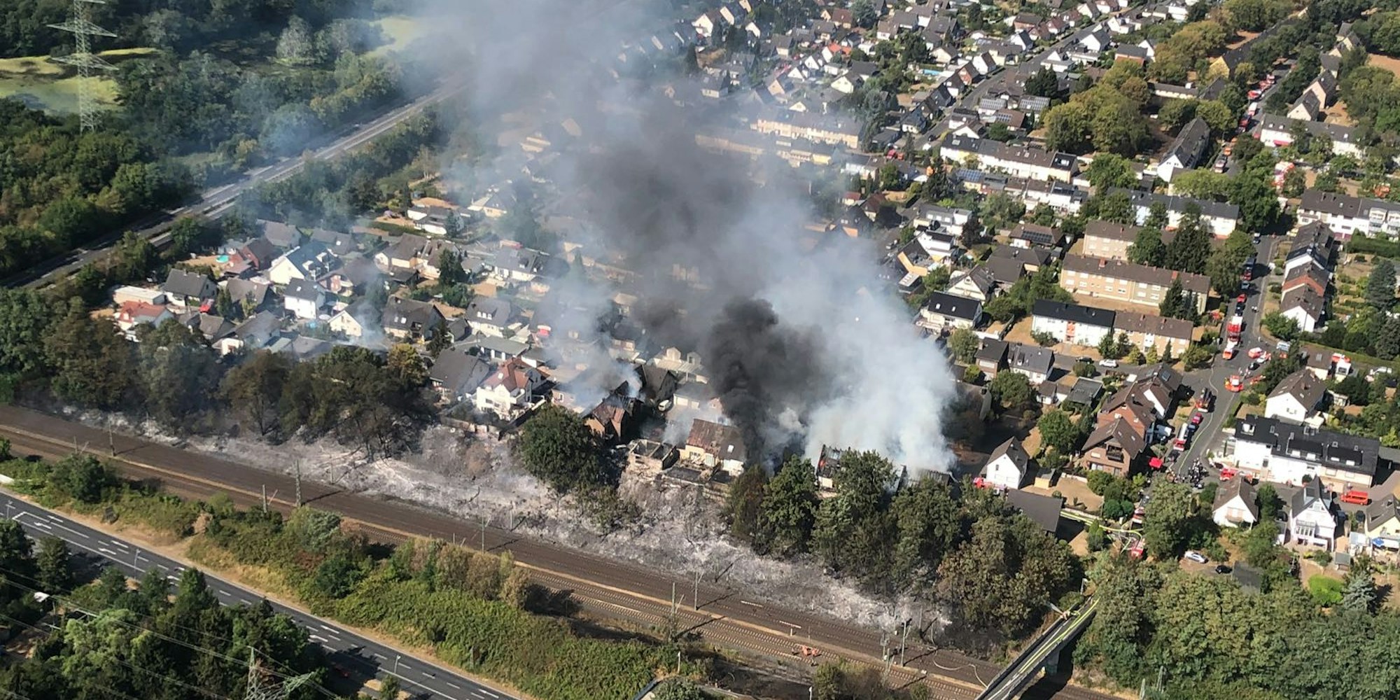 Luftaufnahme Brand Siegburg 2