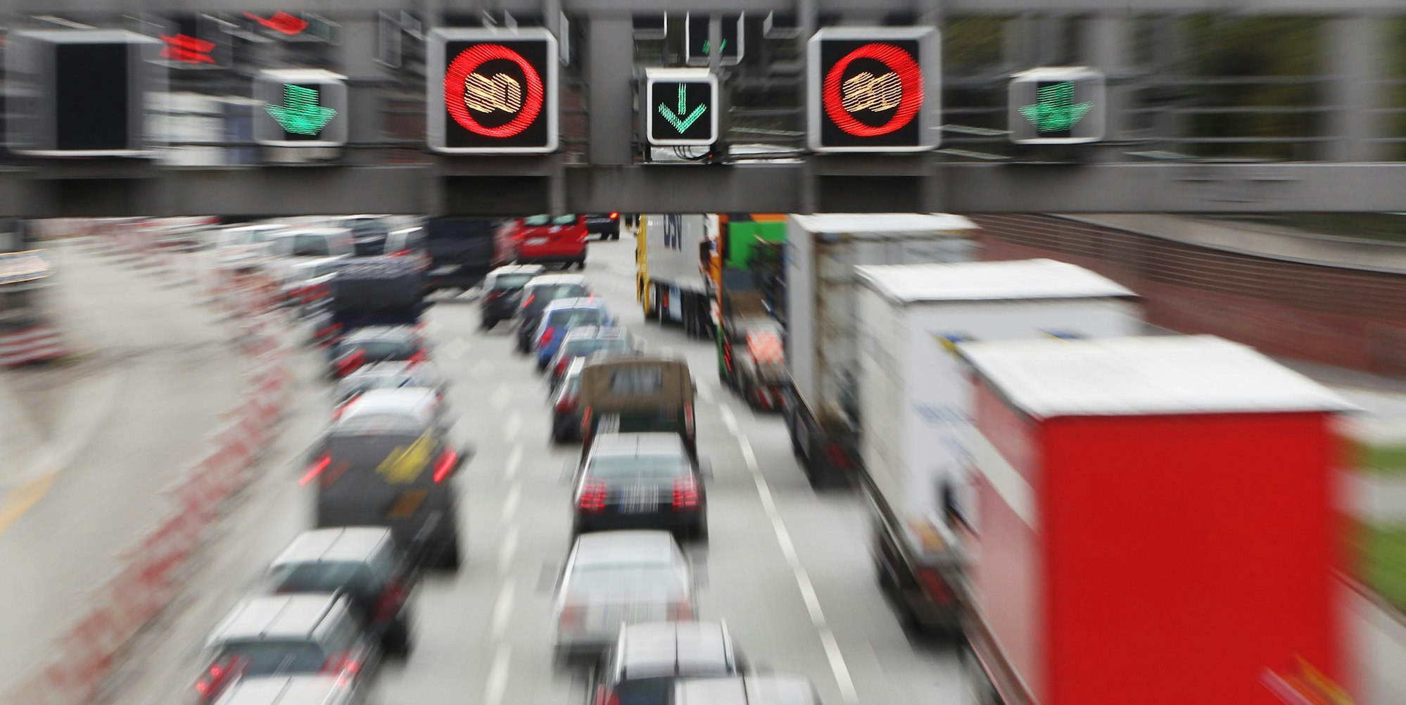 Stau auf der Autobahn