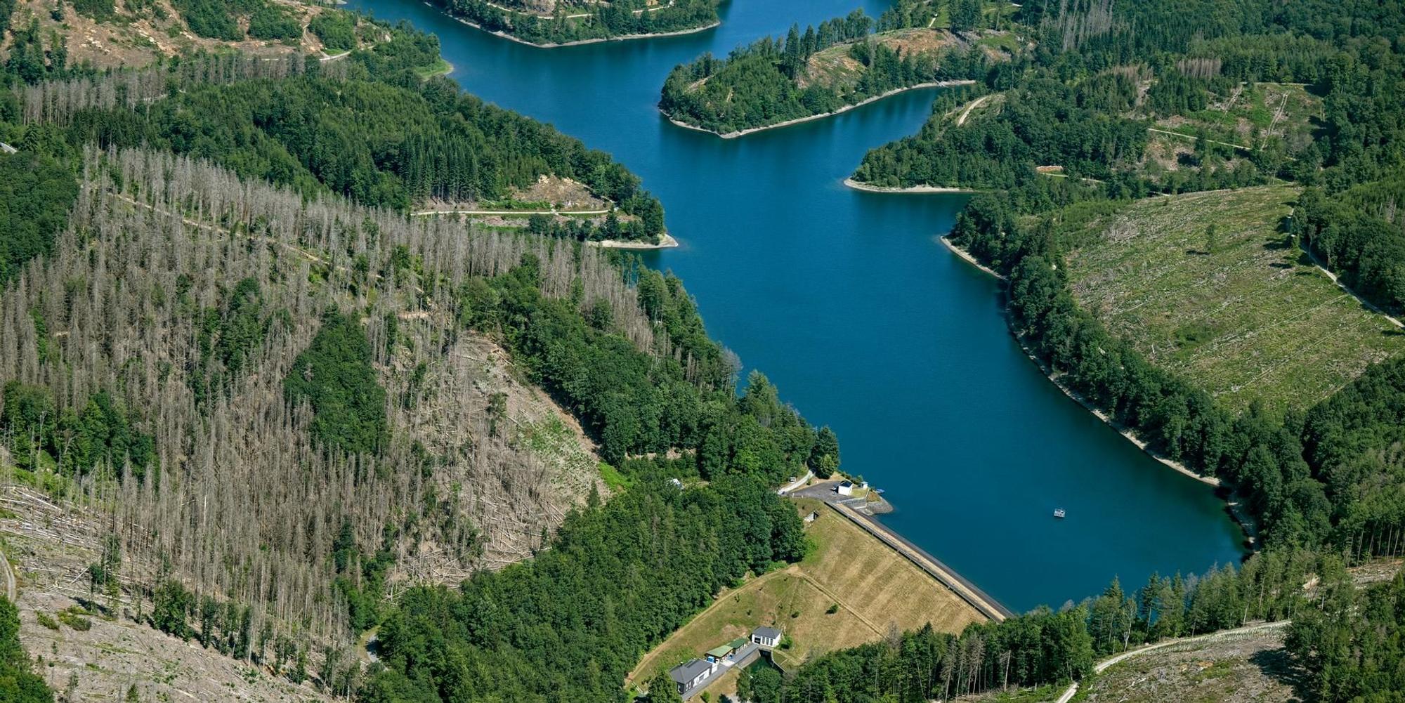 Luftbild Genkteltalsperre