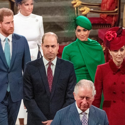 Letzter Auftritt im Westminster Abbey: Prinz William und seine Frau Kate gefolgt von Prinz Harry und seiner Ehefrau Meghan.