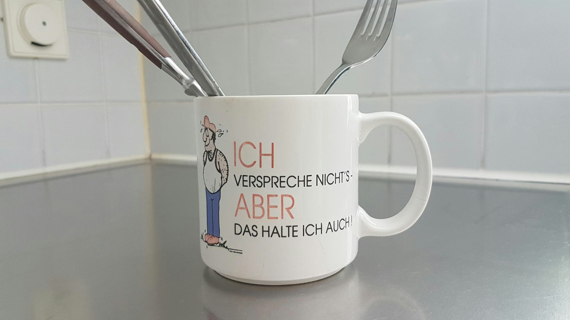 Bürotasse mit Arbeiter