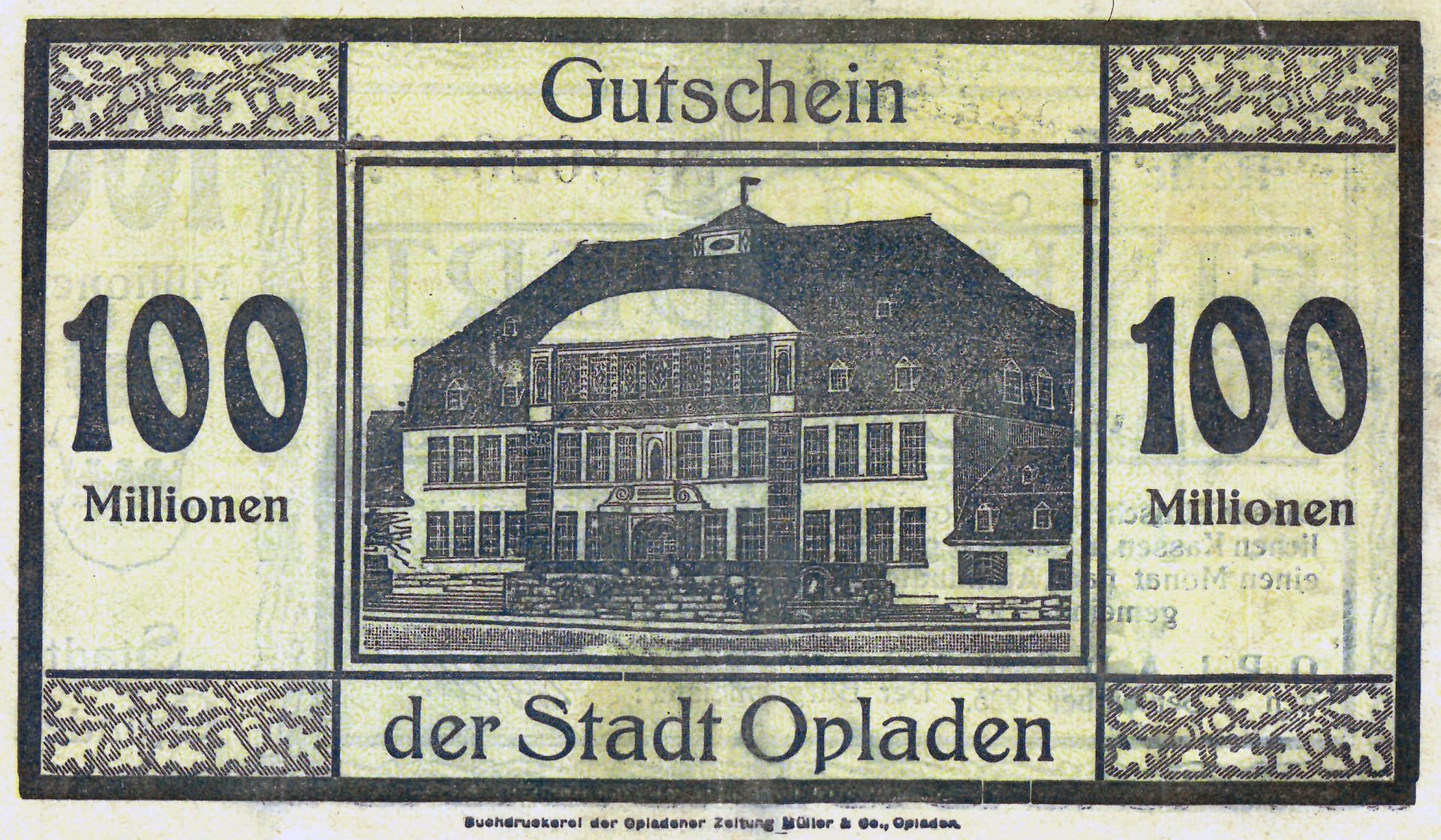 Inflationsgeld Opladen Motiv Im Hederichsfeld Quelle Stadtarchiv_9400.0091v