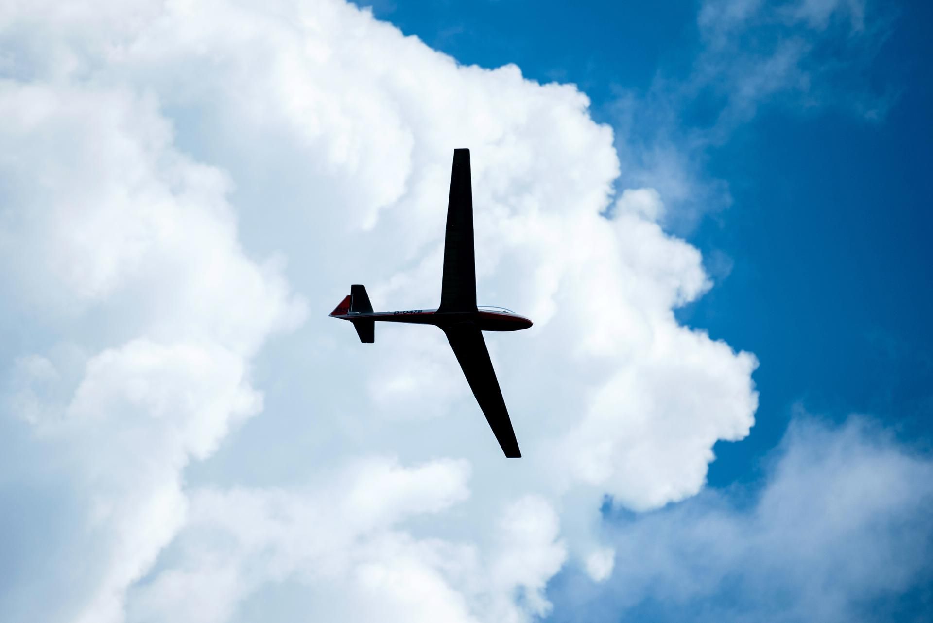 Segelflugzeug in der Luft