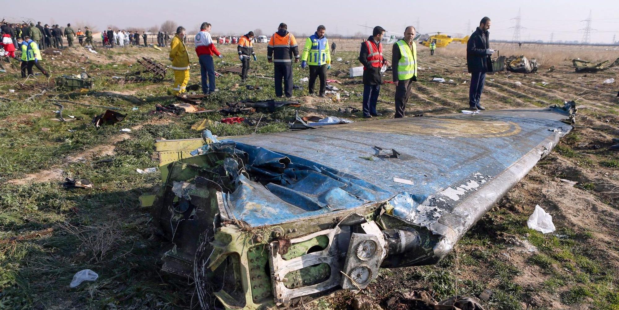 Boeing 737 in Iran abgestürzt Trümmer
