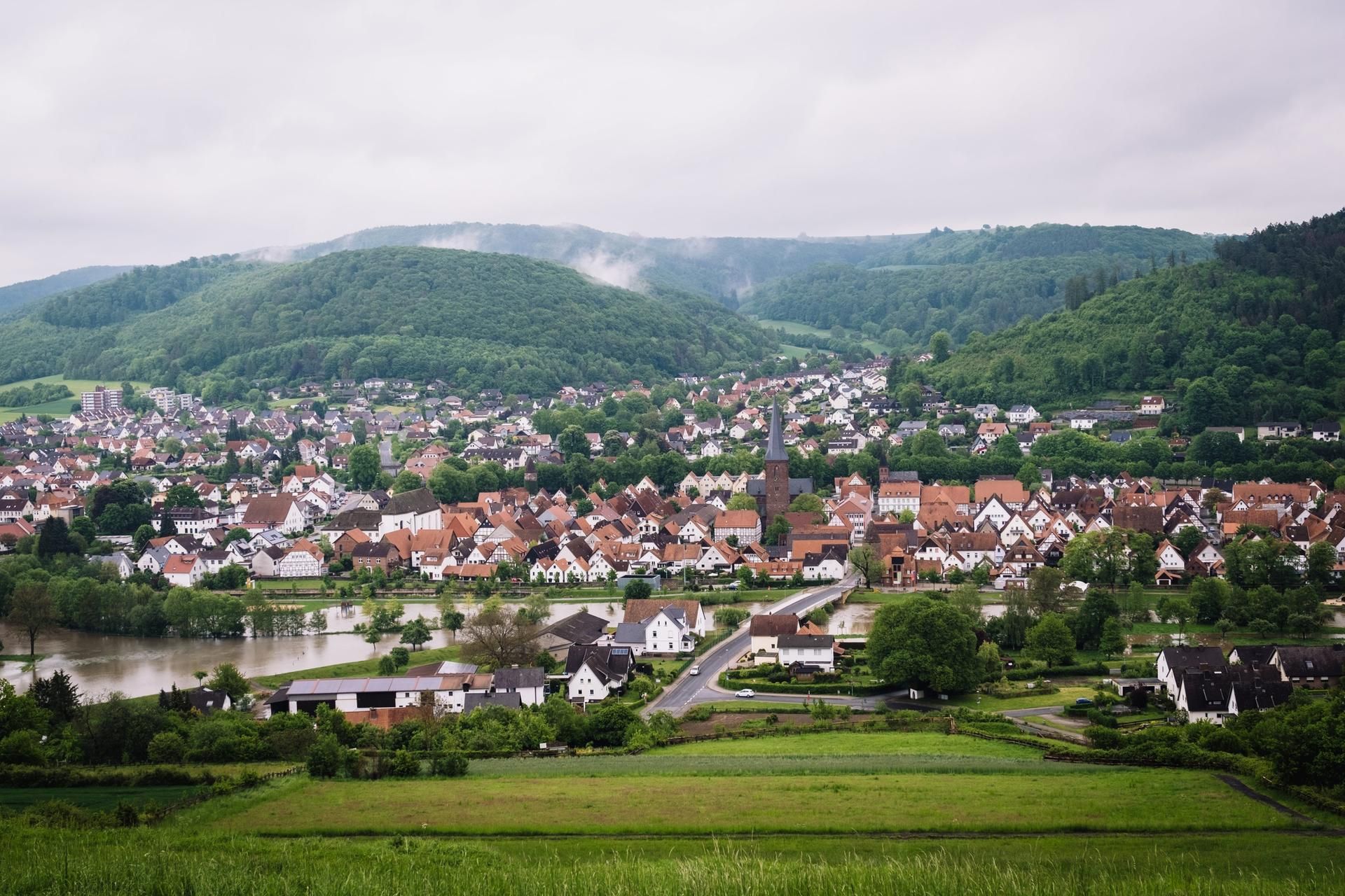 Ein Blick vom Osterberg auf Lügde