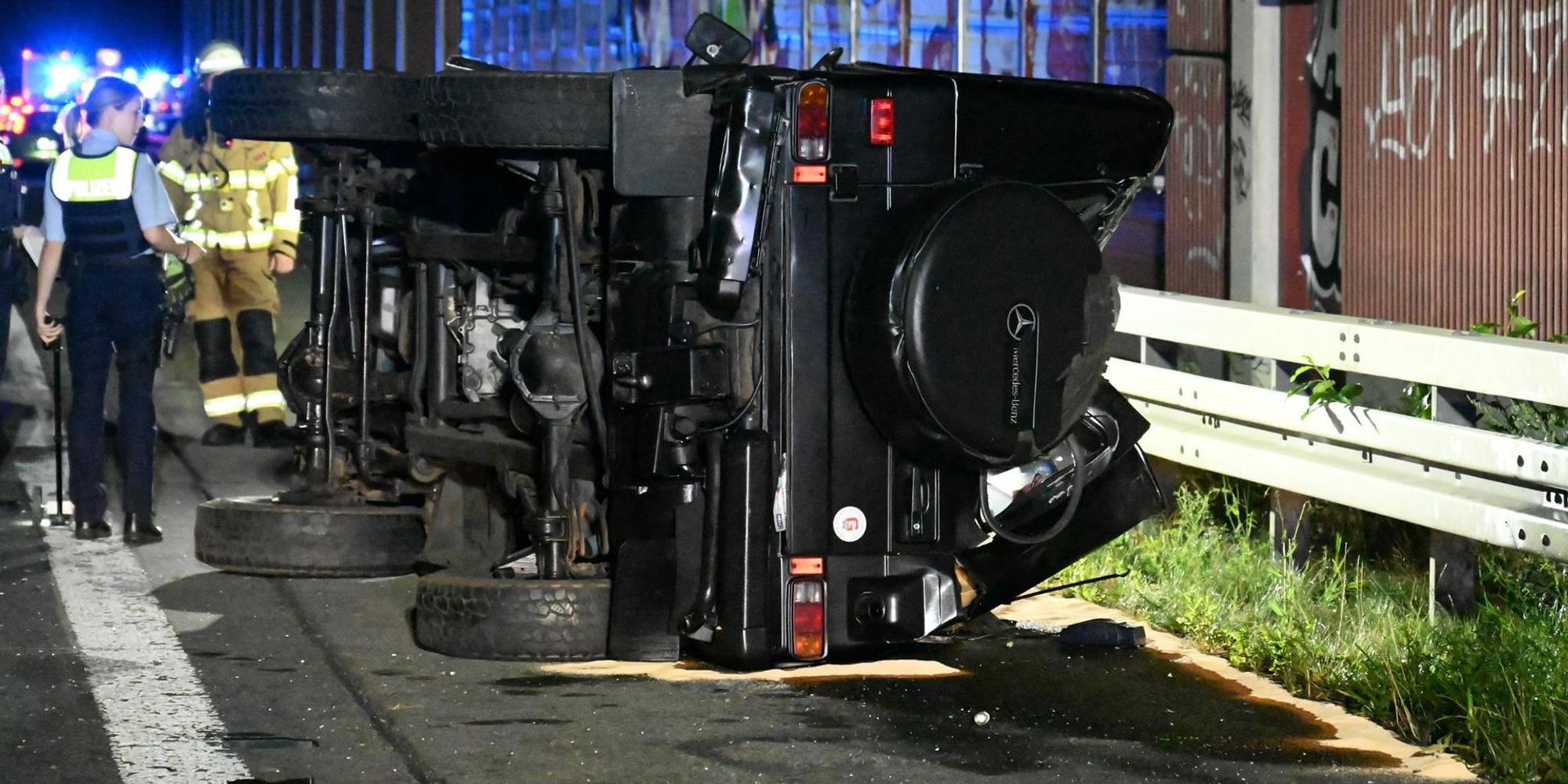 Umgekippter Wagen A1