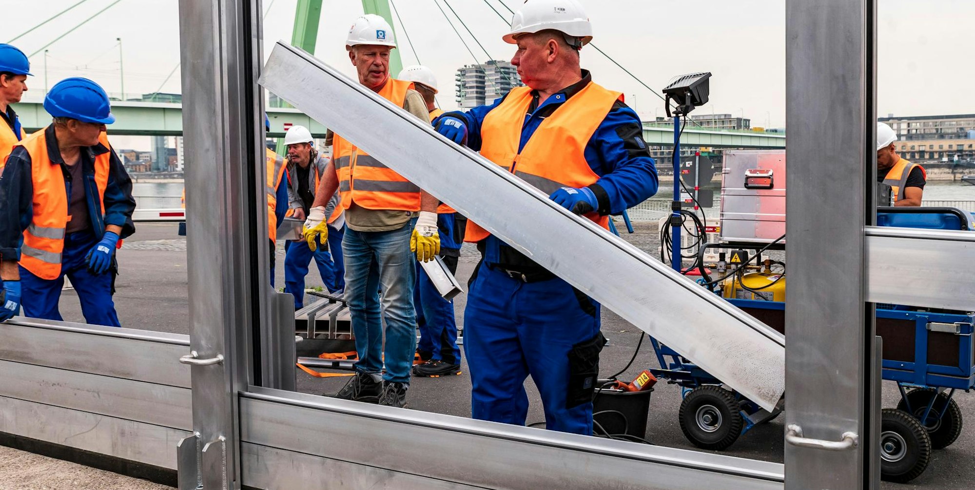 Hochwasserschutzübung