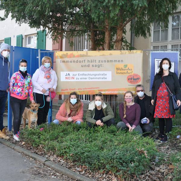 Immendorf_Banner zur Entflechtungsstraße