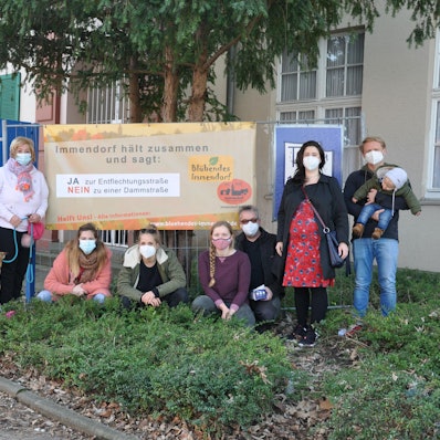 Immendorf_Banner zur Entflechtungsstraße
