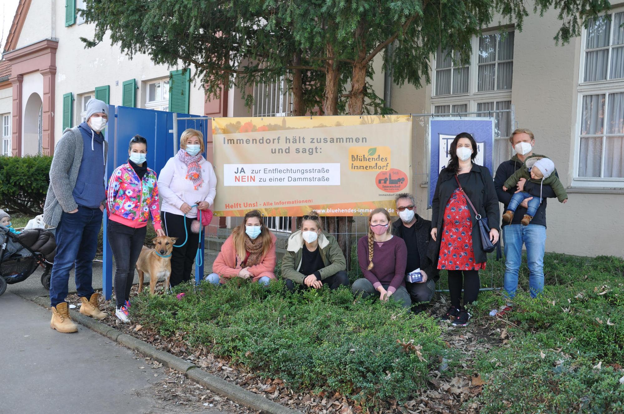 Immendorf_Banner zur Entflechtungsstraße