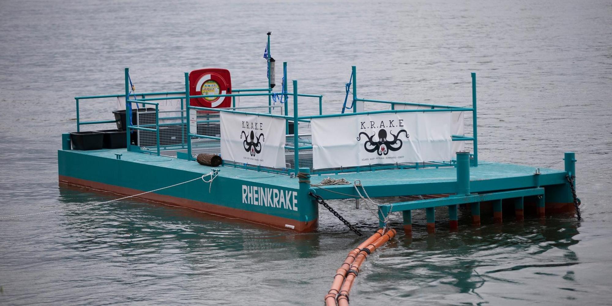 Krake Müllsammelstation Rhein 4
