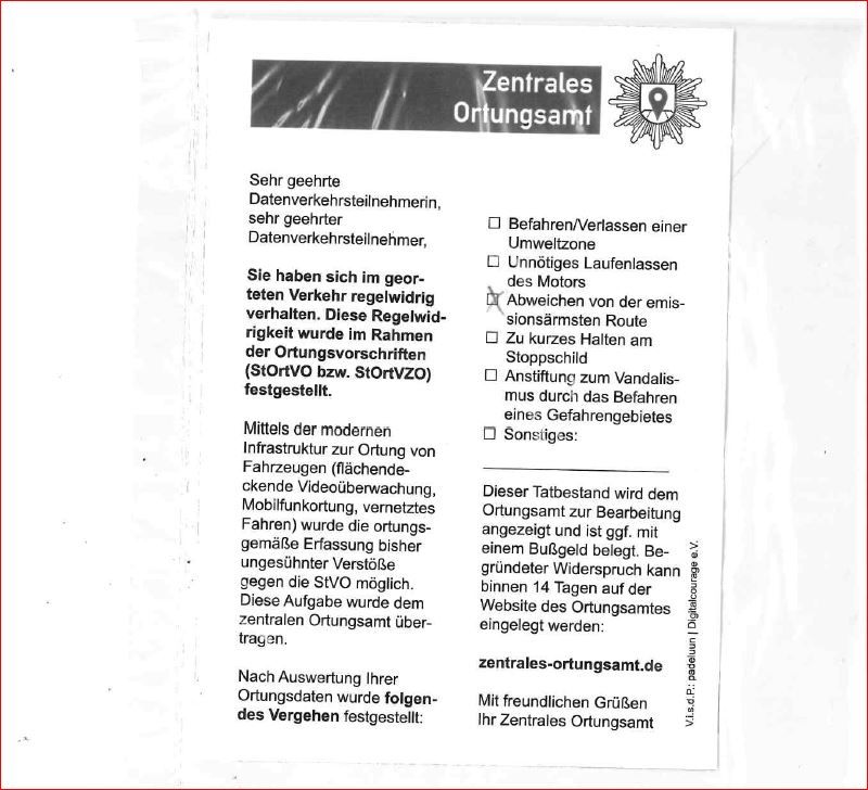 falsche Knöllchen